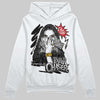Jordan 4 “Black Cat” (2025) DopeSkill Hoodie Sweatshirt NPC Graphic Streetwear - White
