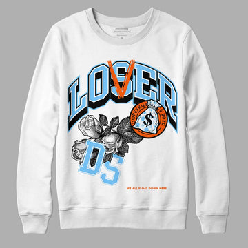 Dunk Low Futura University Blue DopeSkill Sweatshirt Loser Lover Graphic Streetwear - White