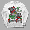 Grey Sneakers DopeSkill Long Sleeve T-Shirt Born To Be Rich Graphic Streetwear - White