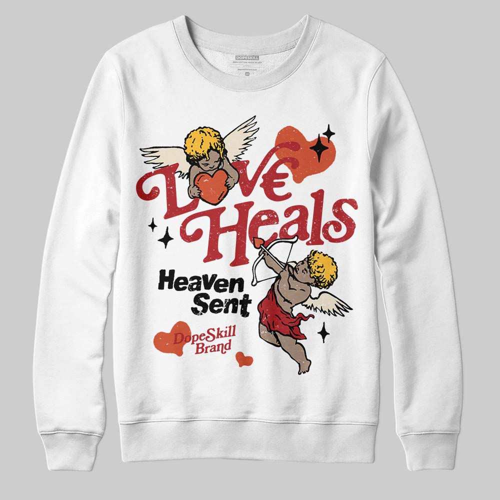 Nigel Sylvester x Air Jordan 4 ‘Brick by Brick’ DopeSkill Sweatshirt New Love Heals Graphic Streetwear - White