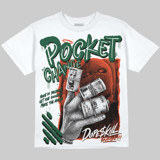 Dunk Low Team Dark Green Orange DopeSkill Oversize Print T-Shirt Pocket Change Graphic Streetwear
