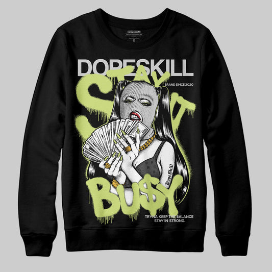 Jordan 4 GS “Light Lemon Twist” DopeSkill Sweatshirt Stay It Busy Graphic Streetwear - Black
