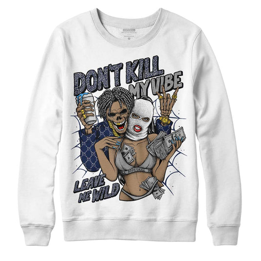 Jordan Spiz’ike Low “White/Obsidian” DopeSkill Sweatshirt Don't Kill My Vibe Graphic Streetwear - WHite