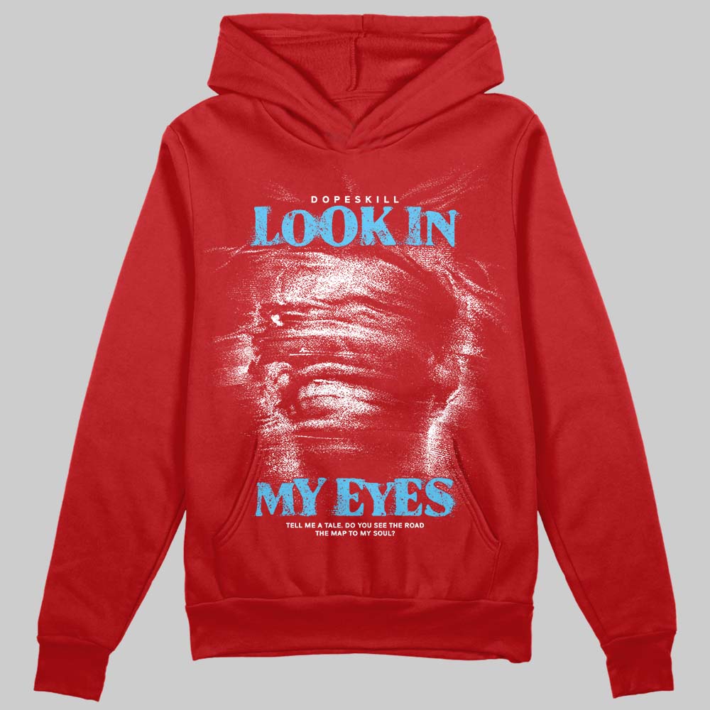 Red Sneakers DopeSkill Hoodie Sweatshirt Look In My Eyes Graphic Streetwear - Red
