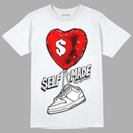 Dunk Low ‘Pure Platinum’ DopeSkill T-Shirt Self Made Graphic Streetwear - White