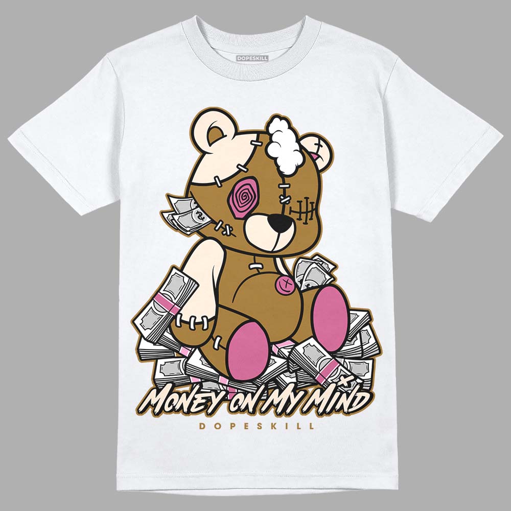 Dunk Low Just Do It “Bronzine/Playful Pink” DopeSkill T-Shirt MOMM Bear Graphic Streetwear - White