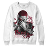 Jordan 1 Retro High '85 OG Metallic Burgundy DopeSkill Sweatshirt Boys Don't Cry Graphic Streetwear - White