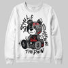 Jordan 10 Retro Shadow (2025) DopeSkill Sweatshirt Smile Through The Pain Graphic Streetwear - White