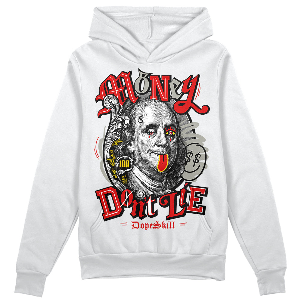 Jordan 3 “Fire Red” DopeSkill Hoodie Sweatshirt Money Don't Lie Graphic Streetwear - White