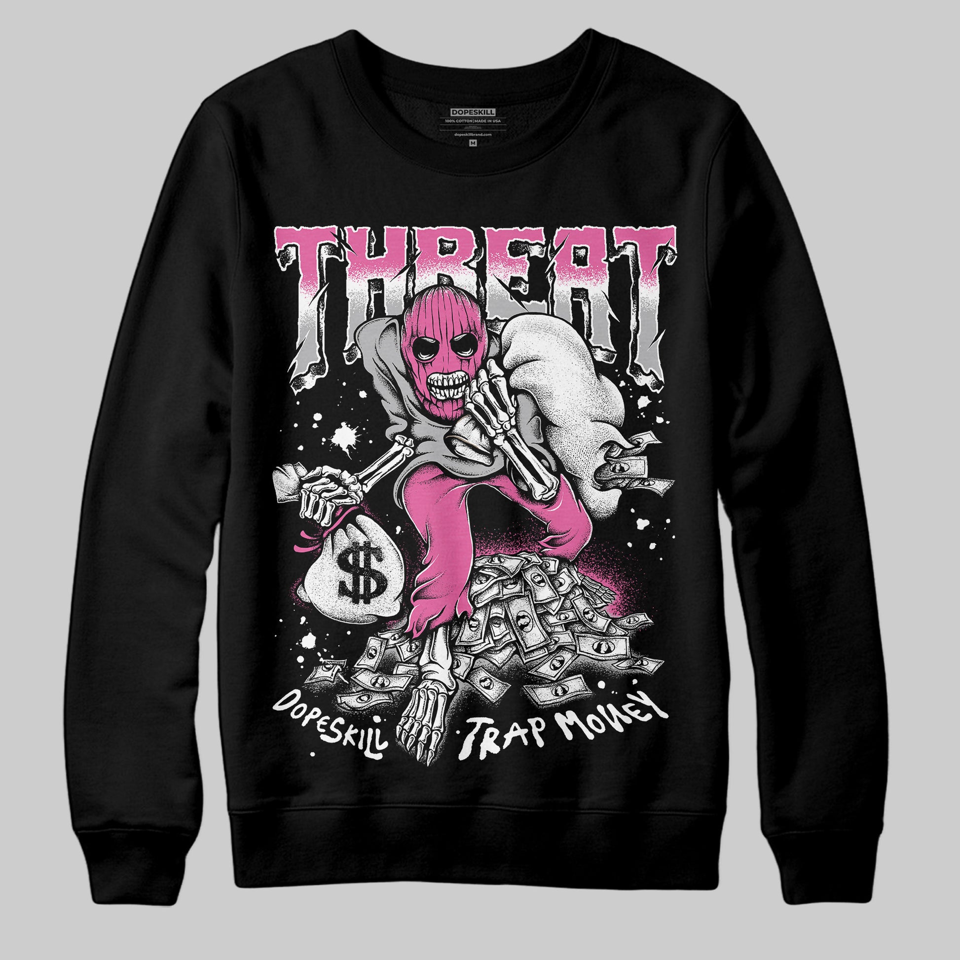 Asics Gel-Kayano 14 ‘Cream Sweet Pink’ DopeSkill Sweatshirt Threat Graphic Streetwear - Black