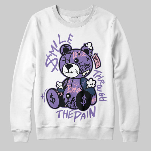 Jordan 11 "Mojave" DopeSkill Sweatshirt Smile Through The Pain Graphic Streetwear - White