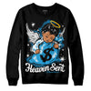 Jordan 4 Retro Military Blue DopeSkill Sweatshirt Heaven Sent Graphic Streetwear - Black