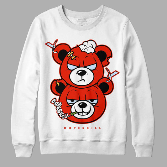 Jordan 6 Retro Toro Bravo DopeSkill Sweatshirt New Double Bear Graphic Streetwear - White