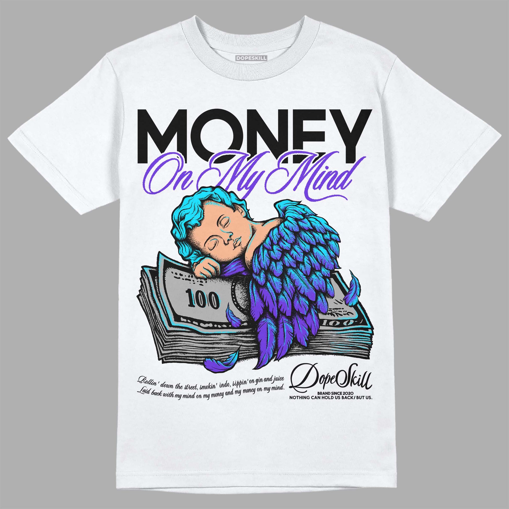 Jordan 6 "Aqua" DopeSkill T-Shirt MOMM Graphic Streetwear - White