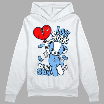 Jordan 9 Powder Blue DopeSkill Hoodie Sweatshirt Love Sick Graphic Streetwear - White 