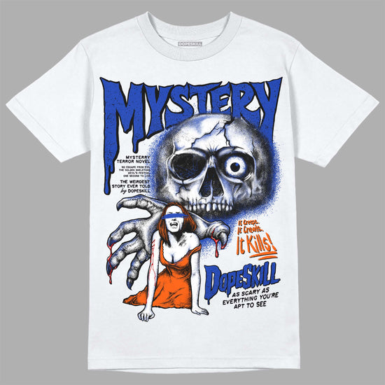 Dunk Futura Orange Blaze DopeSkill T-Shirt Mystery Ghostly Grasp Graphic Streetwear - Whit