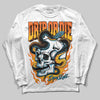 Orange, Black and White Sneakers DopeSkill Long Sleeve T-Shirt Drip or Die Graphic Streetwear - White 