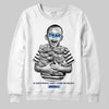 University Blue Sneakers DopeSkill Sweatshirt Scared Money Don't Make No Money Graphic Streetwear - White