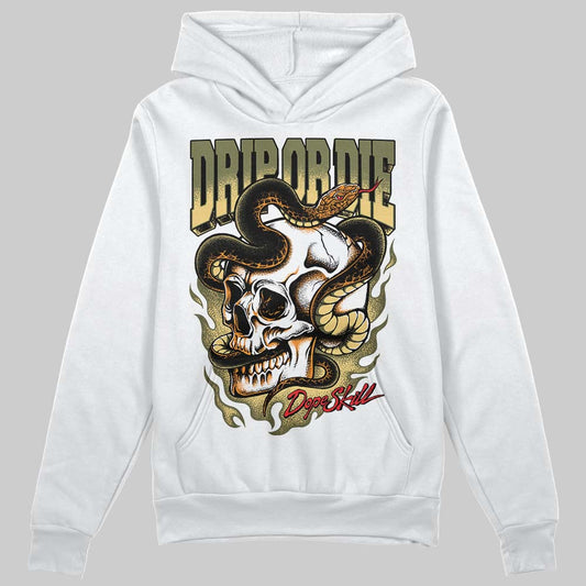 Olive Sneakers DopeSkill Hoodie Drip or Die Graphic Streetwear - White