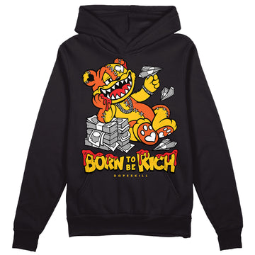 Yellow Sneakers DopeSkill Hoodie Sweatshirt Born To Be Rich Graphic Streetwear - Black