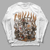 Jordan 3 Retro Palomino DopeSkill Long Sleeve T-Shirt Chillin Graphic Streetwear - White