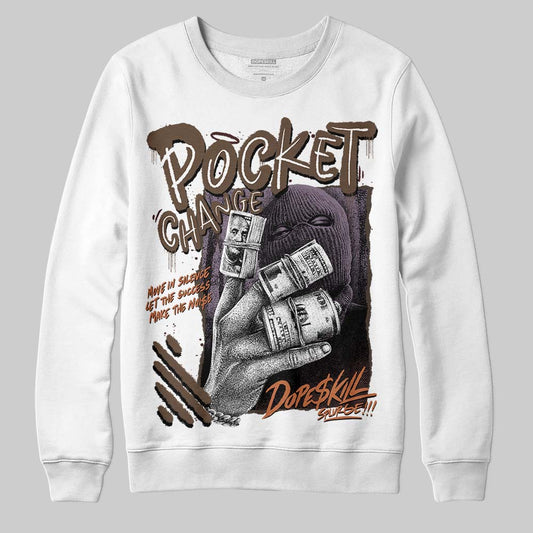 A Ma Maniére x Air Jordan 4 “Dark Mocha” DopeSkill Sweatshirt Pocket Change Graphic Streetwear - White