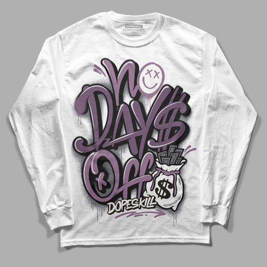 Jordan 2 “Mauve/Off-Noir” DopeSkill Long Sleeve T-Shirt No Days Off Graphic Streetwear  - White 