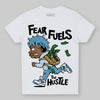 Jordan 4 Denim “Worn Blue” DopeSkill Toddler Kids T-shirt Fear Fuels The Hustle Graphic Streetwear - White