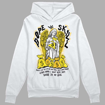 Jordan 4 Retro “Vivid Sulfur” DopeSkill Hoodie Sweatshirt Angels Graphic Streetwear - White 