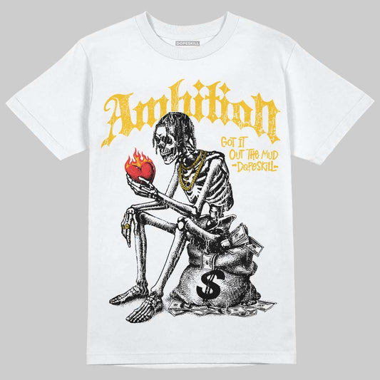 Yellow Sneakers DopeSkill T-Shirt Ambition Graphic Streetwear - White