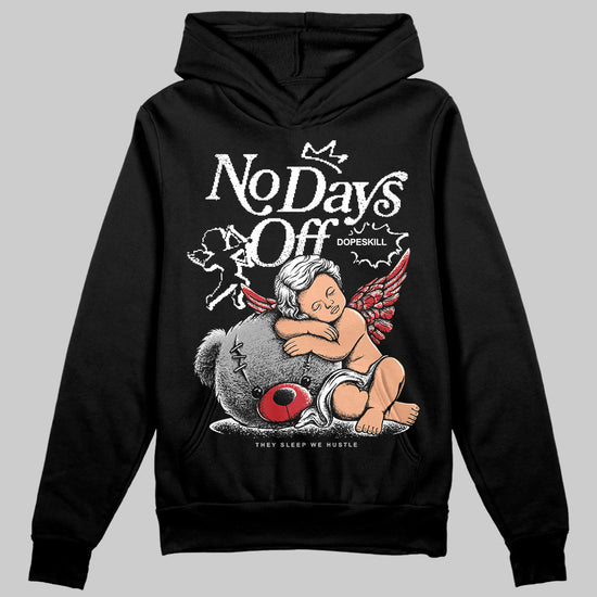 Jordan 11 “Bred Velvet” DopeSkill Hoodie Sweatshirt New No Days Off Graphic Streetwear - Black