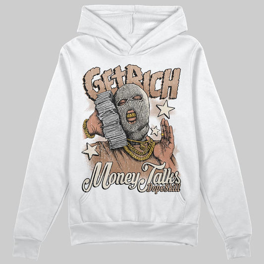 Jordan 4 Retro Cozy Girl DopeSkill Hoodie Sweatshirt Get Rich Graphic Streetwear - White