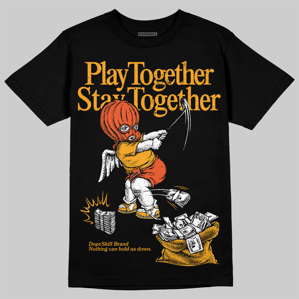 Jordan 12 Retro Black Taxi DopeSkill T-Shirt Play together, Stay together Graphic Streetwear - Black