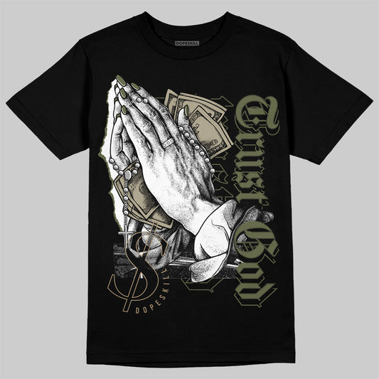 Air Max 90 Ballistic Neutral Olive DopeSkill T-Shirt Trust God Graphic Streetwear - Black