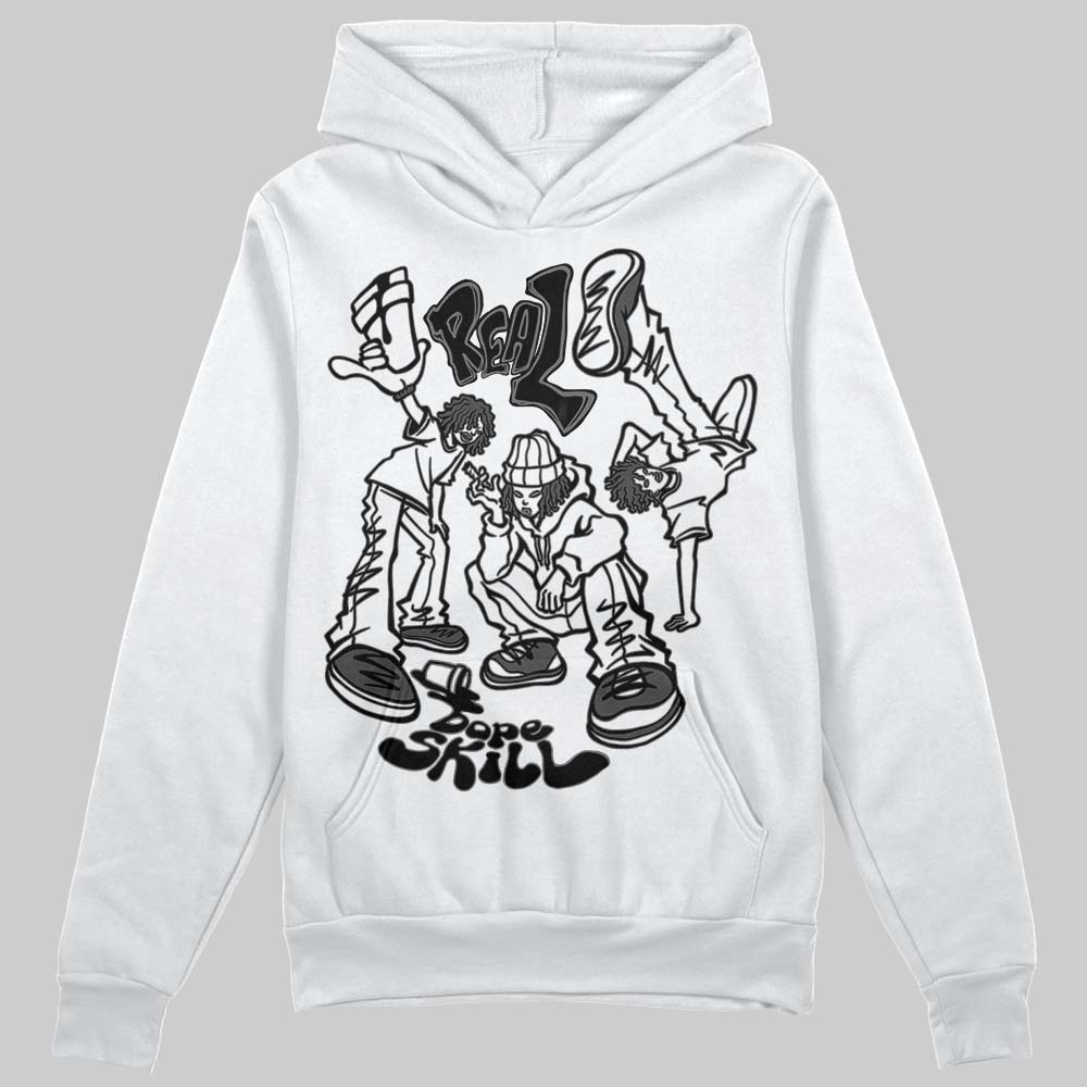 Jordan 4 “Black Cat” (2025) DopeSkill Hoodie Sweatshirt Real Y2K Players Graphic Streetwear - White