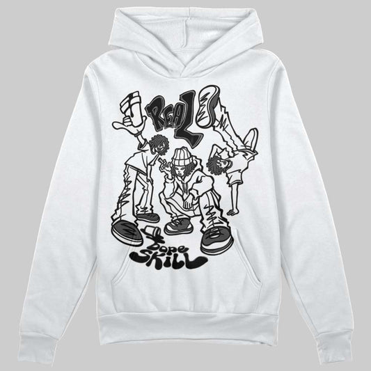 Jordan 4 “Black Cat” (2025) DopeSkill Hoodie Sweatshirt Real Y2K Players Graphic Streetwear - White