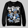 Jordan 4 WMNS 'Forget Me Not' DopeSkill Sweatshirt No Risk No Story Graphic Streetwear - Black