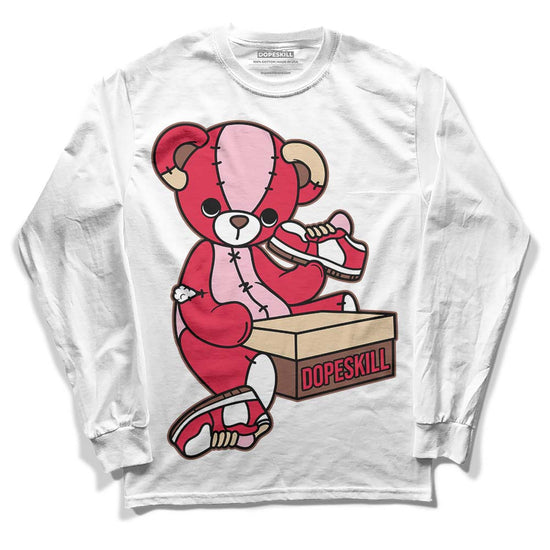 Dunk Low PRM Bacon DopeSkill Long Sleeve T-Shirt Sneakerhead BEAR Graphic Streetwear - White