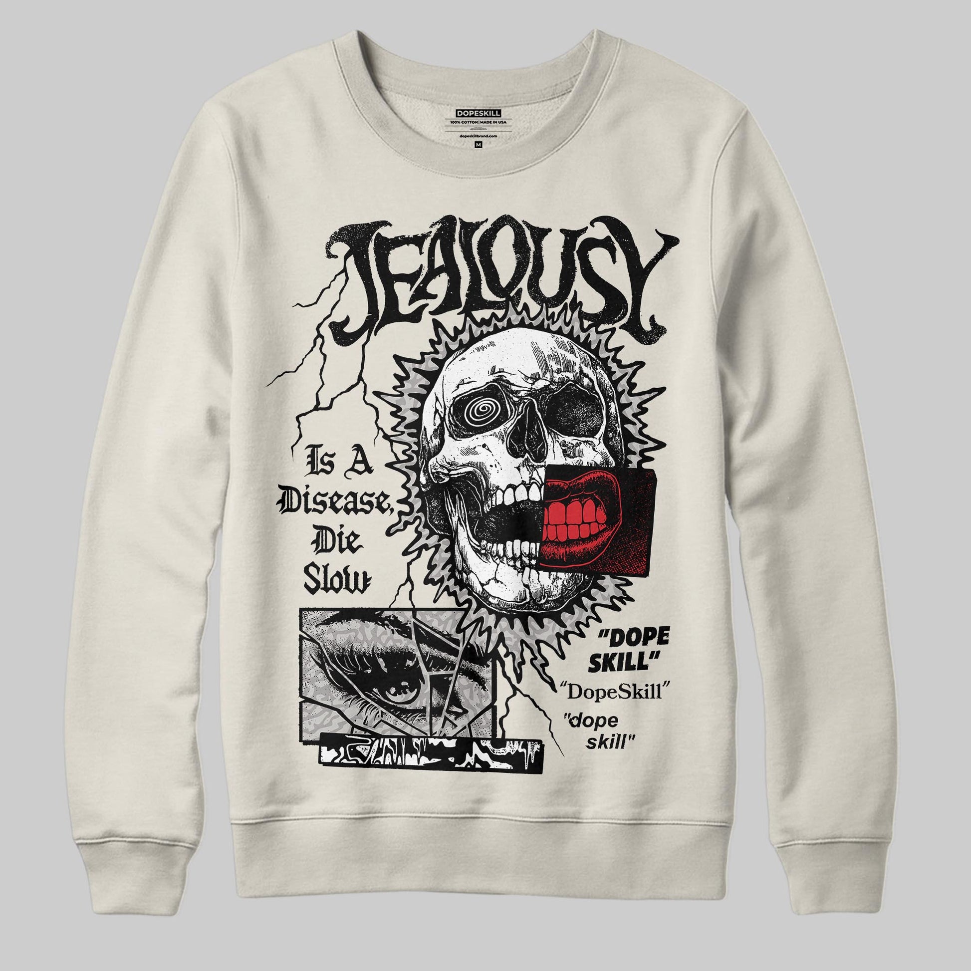Jordan 1 Retro High OG “Sail” DopeSkill Sweatshirt Jealousy Graphic Streetwear