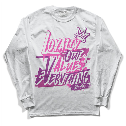 Jordan 4 GS “Hyper Violet” DopeSkill Long Sleeve T-Shirt LOVE Graphic Streetwear - White