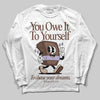 Harris Tweed x Wmns Dunk Low 'Sesame' DopeSkill Long Sleeve T-Shirt Owe It To Yourself Graphic Streetwear - White