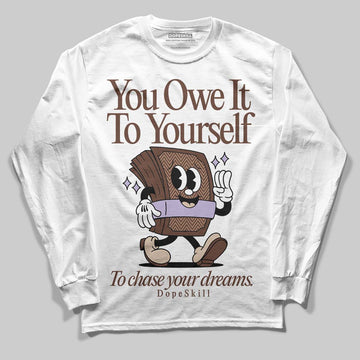 Harris Tweed x Wmns Dunk Low 'Sesame' DopeSkill Long Sleeve T-Shirt Owe It To Yourself Graphic Streetwear - White