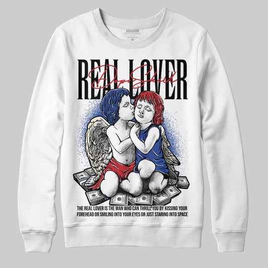 Jordan 4 “Rare Air” DopeSkill Sweatshirt Real Lover Graphic Streetwear - White