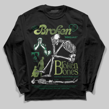 Foamposite Pro 'Pine Green' DopeSkill Long Sleeve T-Shirt Broken Bones Graphic Streetwear - Black