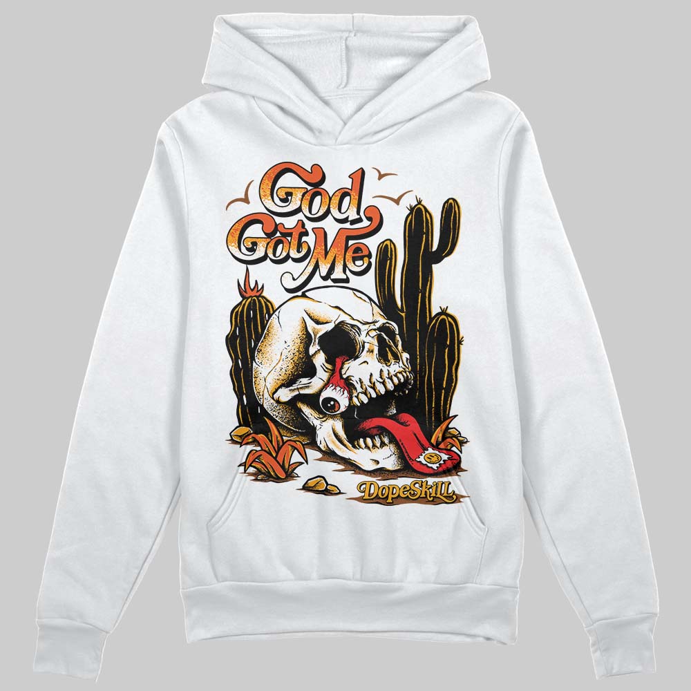 Jordan 12 Retro Black Taxi DopeSkill Hoodie Sweatshirt God Got Me Graphic Streetwear - White 