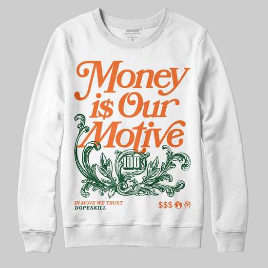 SoleFly x Air Jordan 3 “Fruits Of Our Labor” DopeSkill Sweatshirt Money Is Our Motive Typo Graphic Streetwear - White