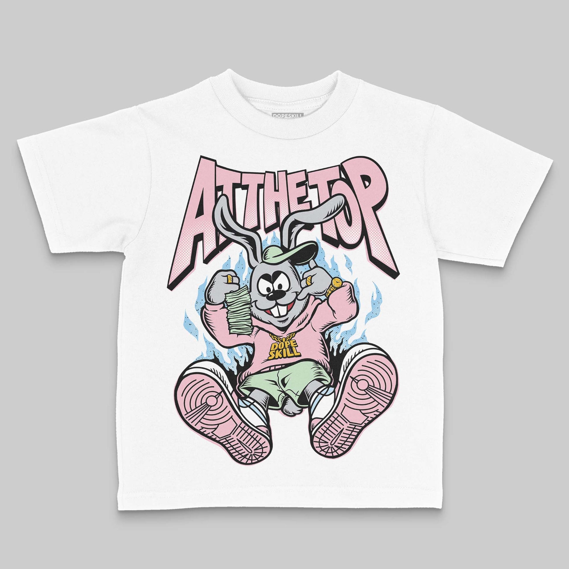 Jordan 4 Retro Valentine's Day (2026) (GS) DopeSkill Toddler Kids T-shirt At The Top Graphic Streetwear - White 
