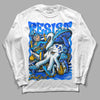 Royal Blue Sneakers DopeSkill Long Sleeve T-Shirt Resist Graphic Streetwear - White