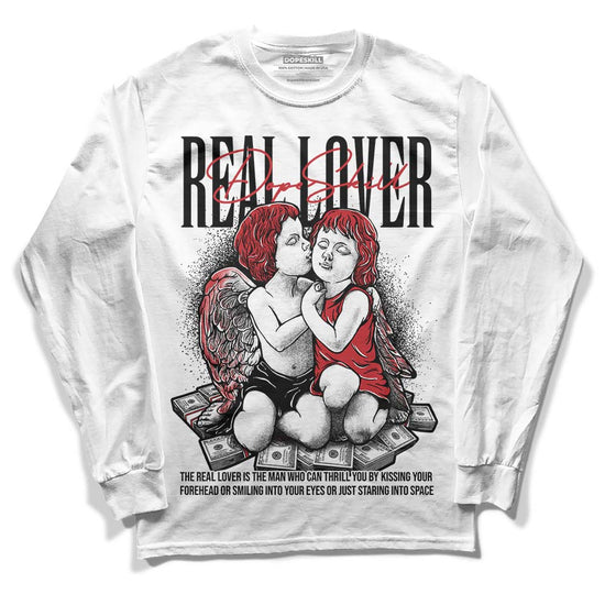 Jordan 12 “Red Taxi” DopeSkill Long Sleeve T-Shirt Real Lover Graphic Streetwear - White