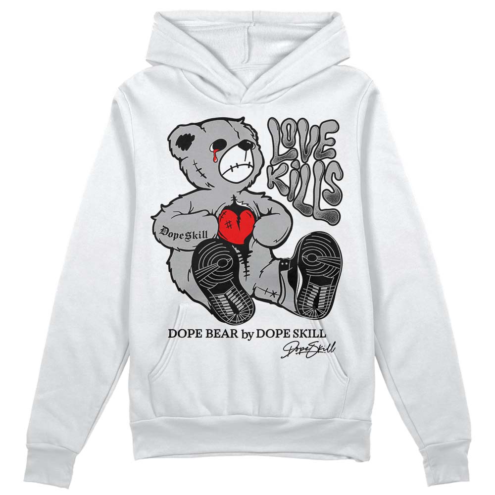 Jordan 1 Low OG “Shadow” DopeSkill Hoodie Sweatshirt Love Kills Graphic Streetwear - White